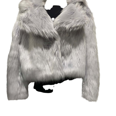 Women's PRETTY LITTLE THING Faux Fur Jacket  Size 12 Grey