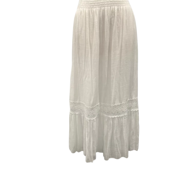 Rebellion Womens  Size M Maxi Skirt White 