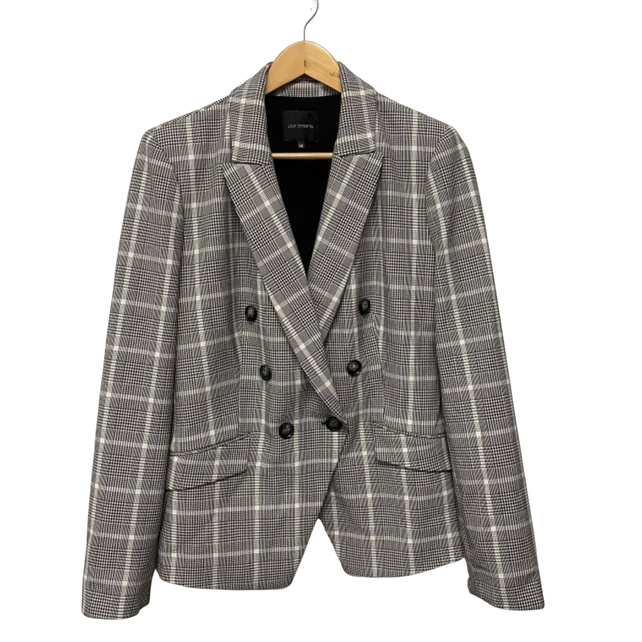 Portmans Womens Size 14 Houndstooth Blazers Black / White (s)