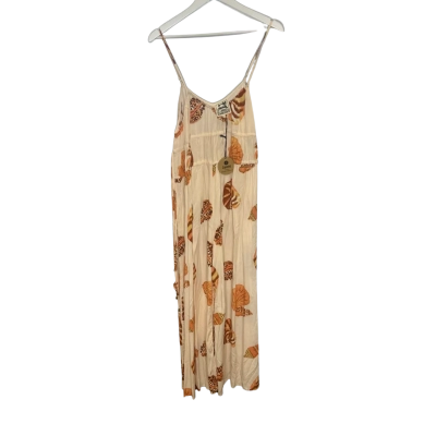 Jaase Womens  Size L Jumpsuit Brown / Cream / Orange / Yellow 