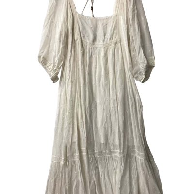 Womens  Size 12 Casual Dress White (b)