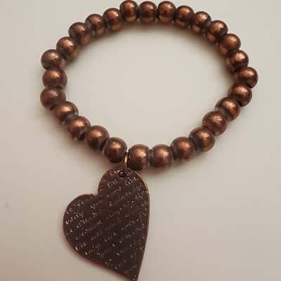  Cat Hammill Womens Inspirational Bracelet Distressed Bronze Alloy