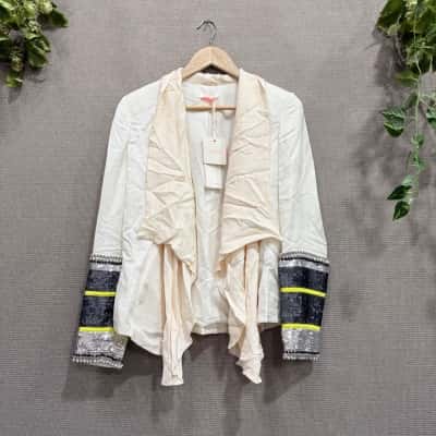 BNWT Sass & Bide Womens  Size 6 Blazer Cream 