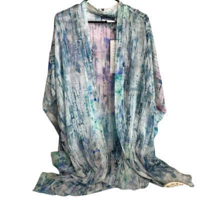 Womens Blue/White Kaftan Shirt Size 20 Yesadress