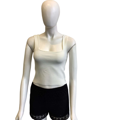 BNWT Shona Joy Women's Size M Square Neck Mod Top Ivory 