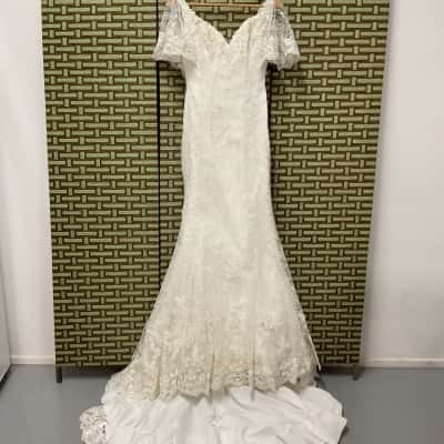 NEW SOPHIA TOLLI Ivory Beaded Lace Women’s RRP $795.00 Wedding Bridal Bridesmaid Formal Off The Shoulder Short Sleeve Dress size 6 XS S Ladies 