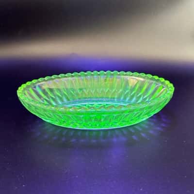 Vintage Art Deco Uranium Oval Dish