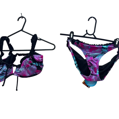 Roxy Womens  Size 12 Purple Bikini Set  