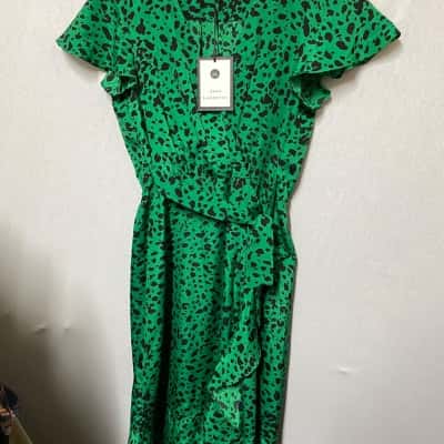 Jane Lamerton Womens  Size 10 Black  / Green Dress