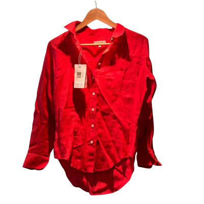 Camixa Womens  Size S Long Sleeve Shirt Red 