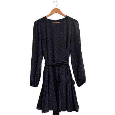 Portmans Womens  Size 12 Long Sleeve Dress Navy Blue 