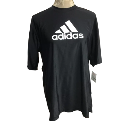 Adidas Mens  Size L "Logo" Short Sleeve Swim T-shirt