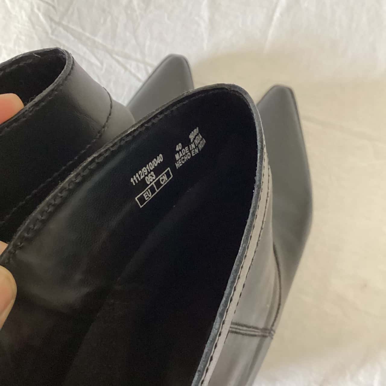 Zara Womens Size 40 Black Leather Ankle Boot