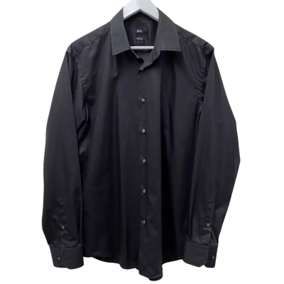 Hugo Boss Mens  Size 42 Business Shirt Black - 100% Cotton