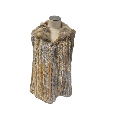 Back Paddock Rabbit Fur Vest Size XL