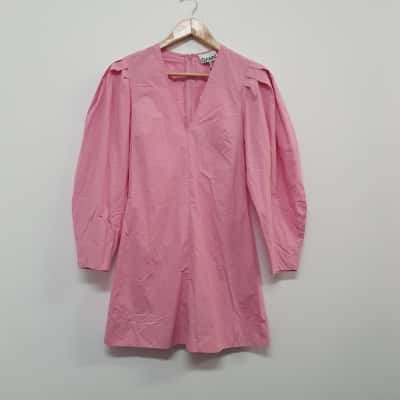 Ganni Women's Size 32 Mini Dress Pink - New With Tags