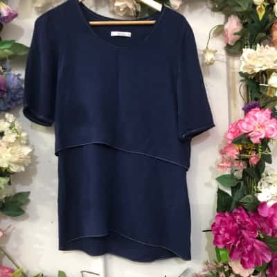 Morrison Size XS Navy Blue layered tunic