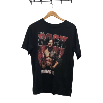 WWE The Rock Mens  Size S Short Sleeve T-shirt Black  