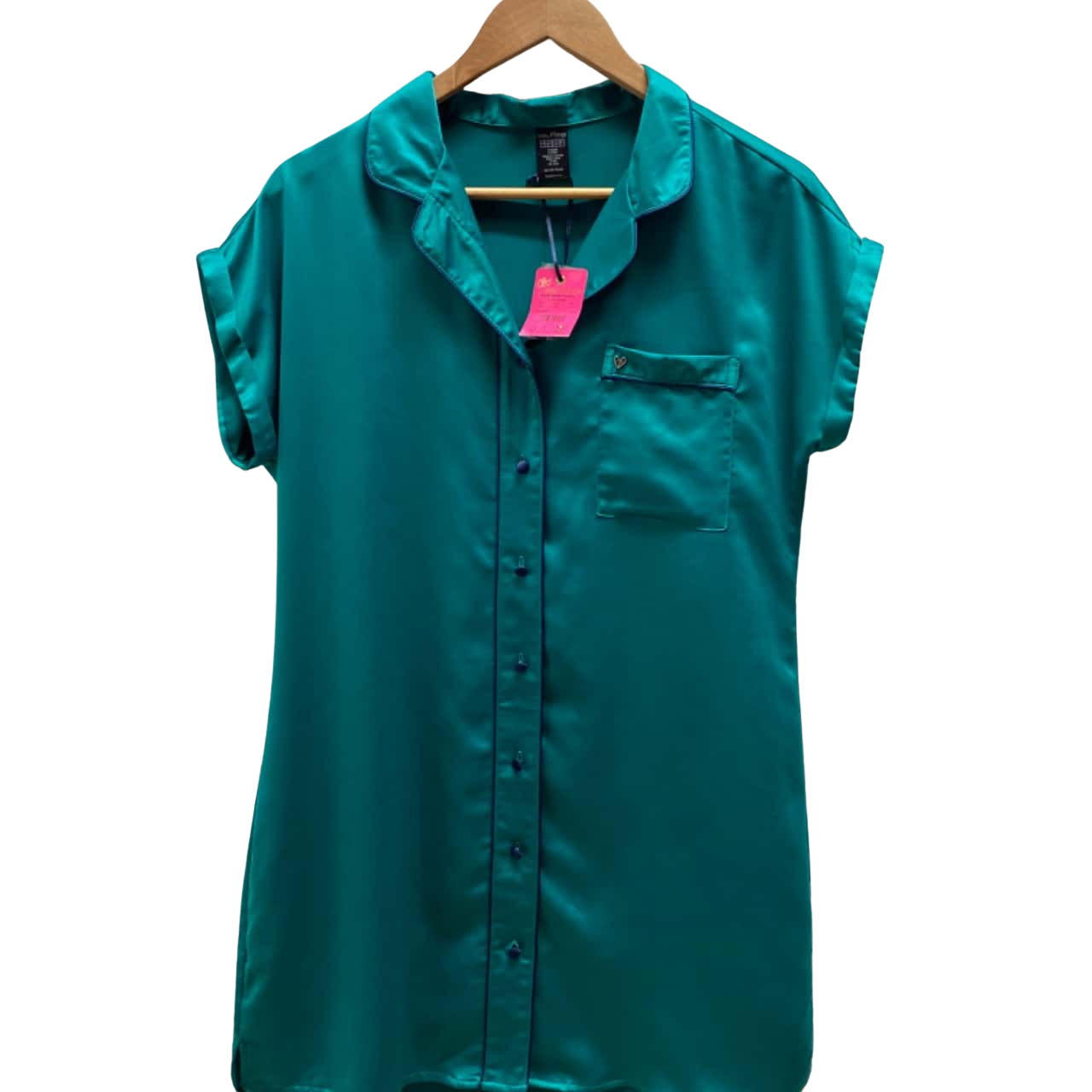 Bras N Things Womens Teal Seep Shirt