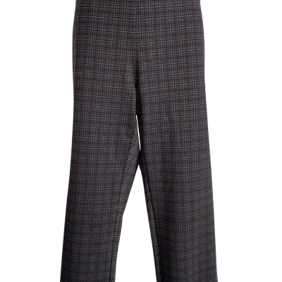  W.LANE Women's Checked Pants Size 16 Casual / High Waisted / Straight Leg in Brown and Black 