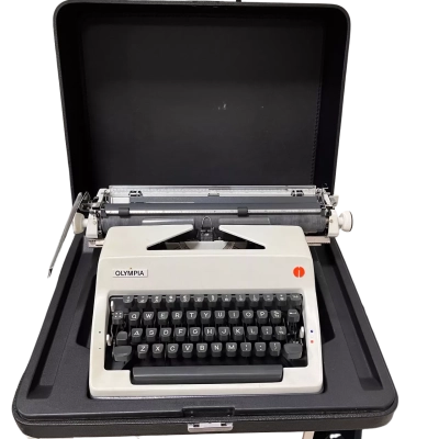 Vintage Olympia Portable Manual Typewriter with Case – Retro West German