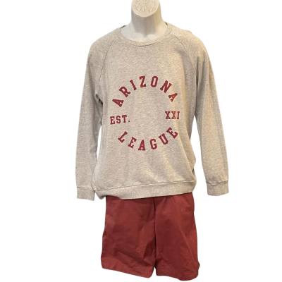Seed  Sports Mens  Size M Sweatshirt Grey / Red 