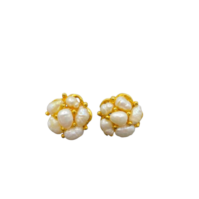  Womens Earrings Gold / Pearl 