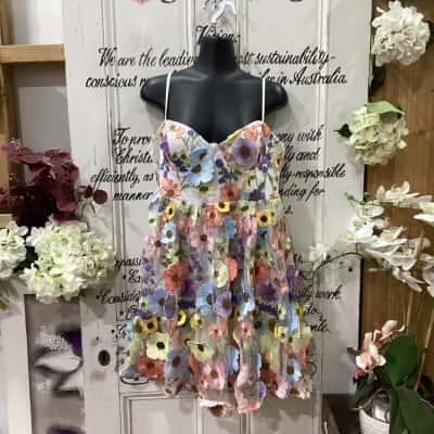  BILLY J BRAND! BNWT Womens Size 14 Floral Dress / Mini Dress / Sleeveless Dress  Floral / Multicoloured / Pattern 