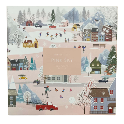 Pink Sky - Winter’s Day 500 Piece Puzzle