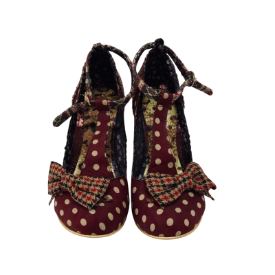  Irregular Choice Red Fabric High Heels – Boho Statement Shoes Size 40 #IrregularChoice #BohoFashion #StatementHeels