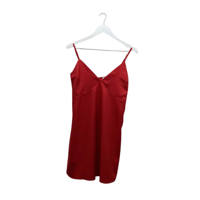 Lioness Red Vneck Mini Strappy Slip Dress Size Large