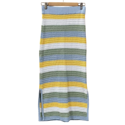 Dotti Blue / Green Stripe Knit Maxi Skirt Size 10