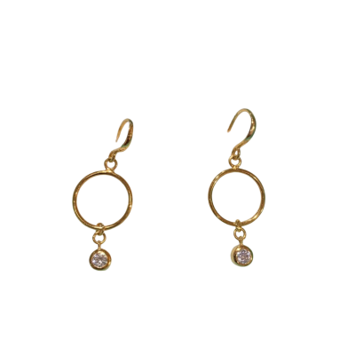  Womens Earrings Gold Plated , Stamped 925