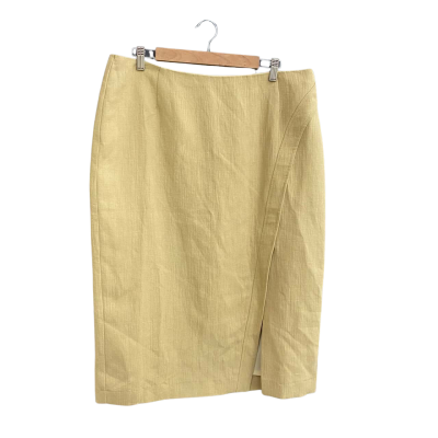 Veronica Maine Womens  Size 16 Midi Skirt Beige 