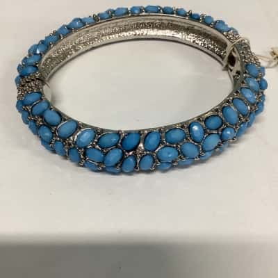  Womens Bangle Blue / Silver 