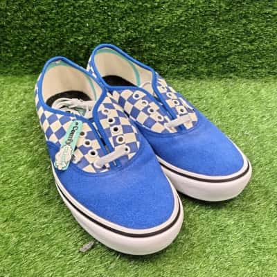 Vans Blue Checkered Comfy Cush Sneakers Size 9.5