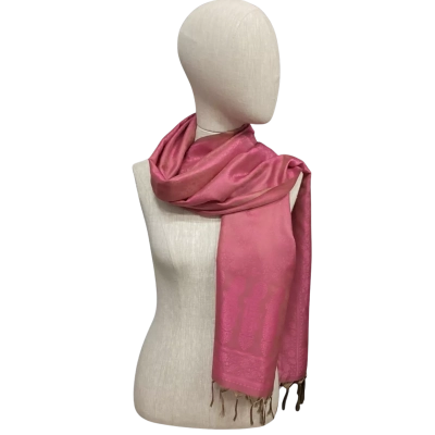 Lush Boutique Paisley & Floral Scarf Pink  