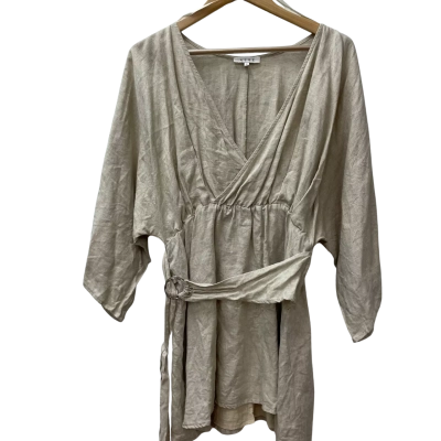 Aere Women's  Size 16 Cream Linen Dress