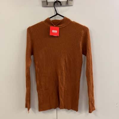  Womens  Size 14 Halter Neck Top Brown 