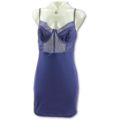 Perfect Stranger Femme Fatale Lace Mini Dress - Purple Size 12
