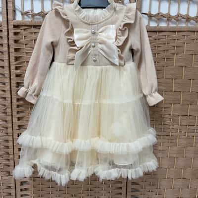 Girls Dress size 5-6 Longsleeve ruffles birthday kids 