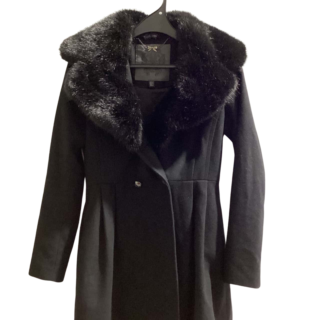 Forever New Womens Size 10 Wool Coat Black