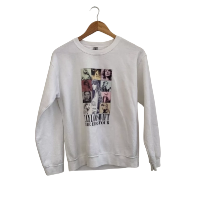 Gildan Taylor Swift American Eras Tour Womens  Size S / XS Jumper White 