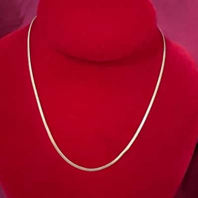  Women’s Gold Tone Snake Chain Necklace 
