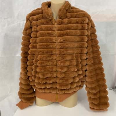Zoe Moss Tan and Brown Jacket - Size M
