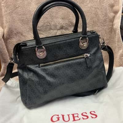 Womens Cross Body Bag Black  / Natural / Rose Gold 