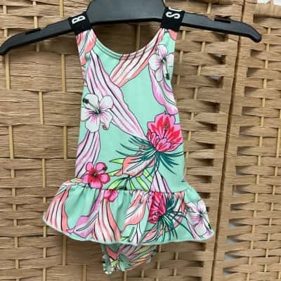 Bonds Baby onepiece togs size 00 Swimming costume frill girls summer swimwear Christmas spring beach 