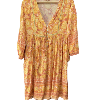 Label of Love boho dress Size M Mustard / Yellow 