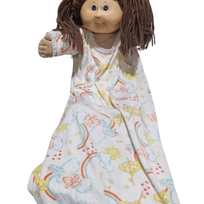 Cabbage patch 1986 brown hair blue eyes single tooth