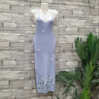  Womens  Size S Maxi Dress Blue / Multicoloured 